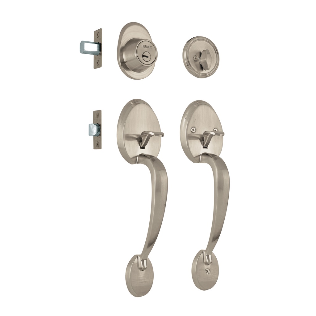 Doble jaladera y perilla, lugo mariposa, NS, HERMEX