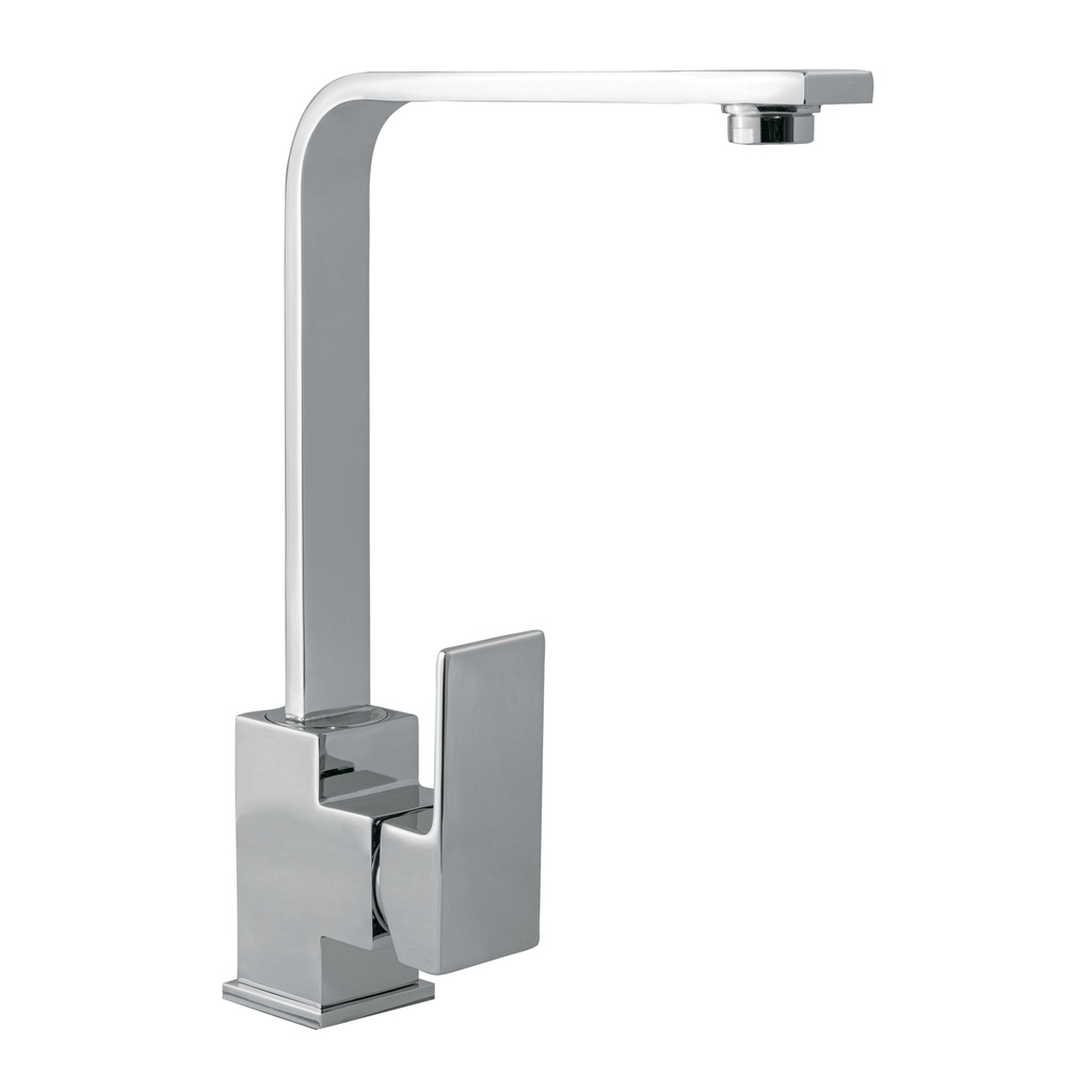 Monomando cuello alto para fregadero, cromo, FOSET KUBO