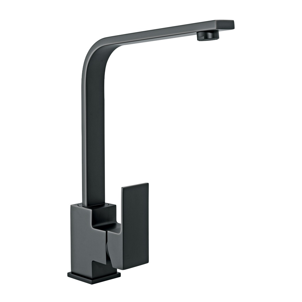 Monomando cuello alto para fregadero, negro, FOSET KUBO - Pag 486