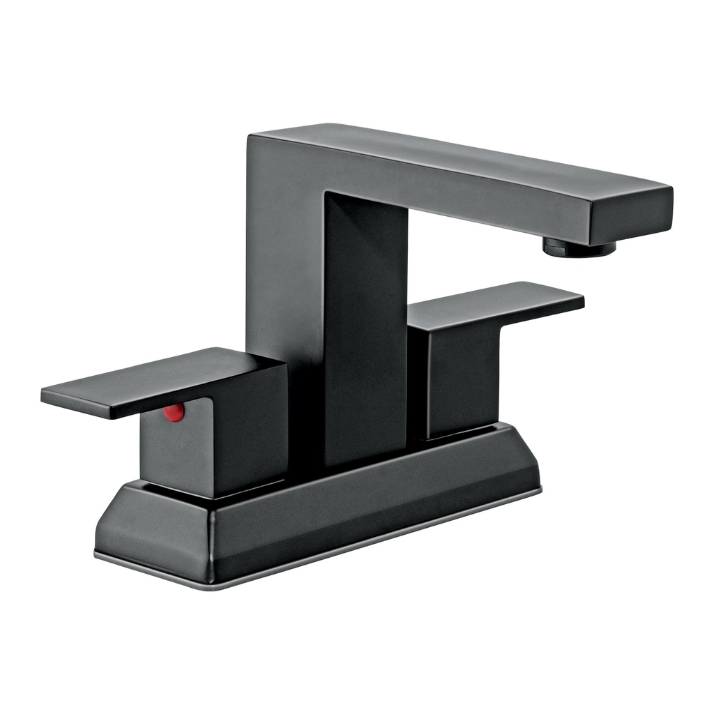 Mezcladora para lavabo 4', negro, FOSET KUBO