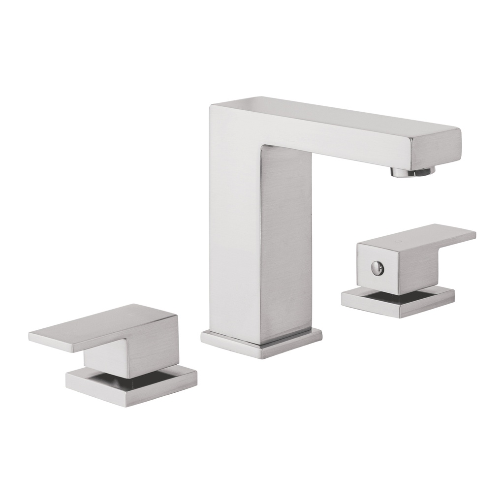 Mezcladora para lavabo taladros separados, satín, FOSET KUBO