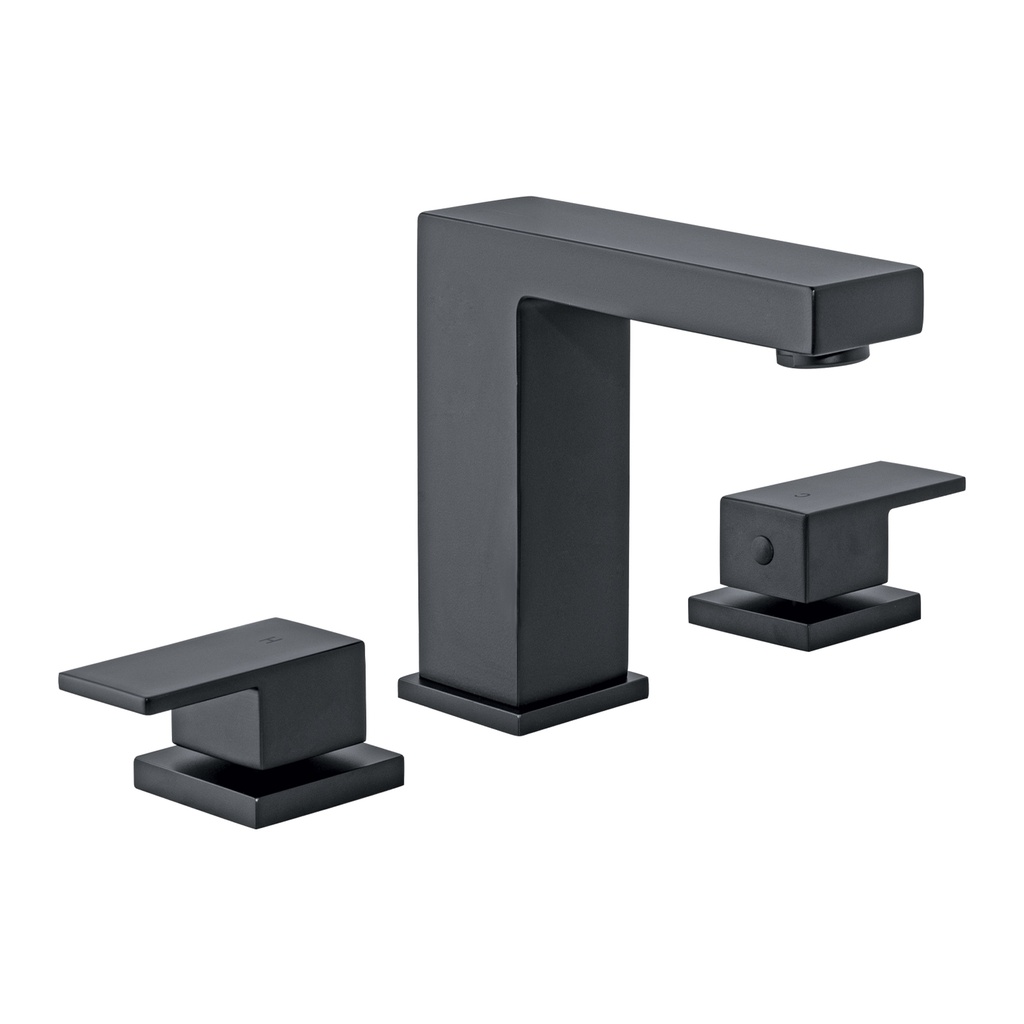 Mezcladora para lavabo taladros separados, negro, FOSET KUBO - Pag 486