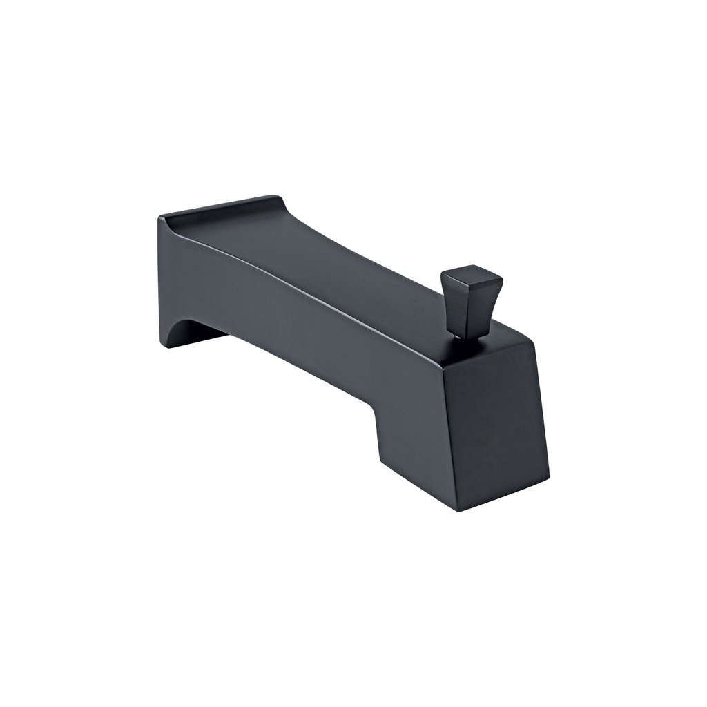 Salida de tina con desviador, negro, FOSET KUBO