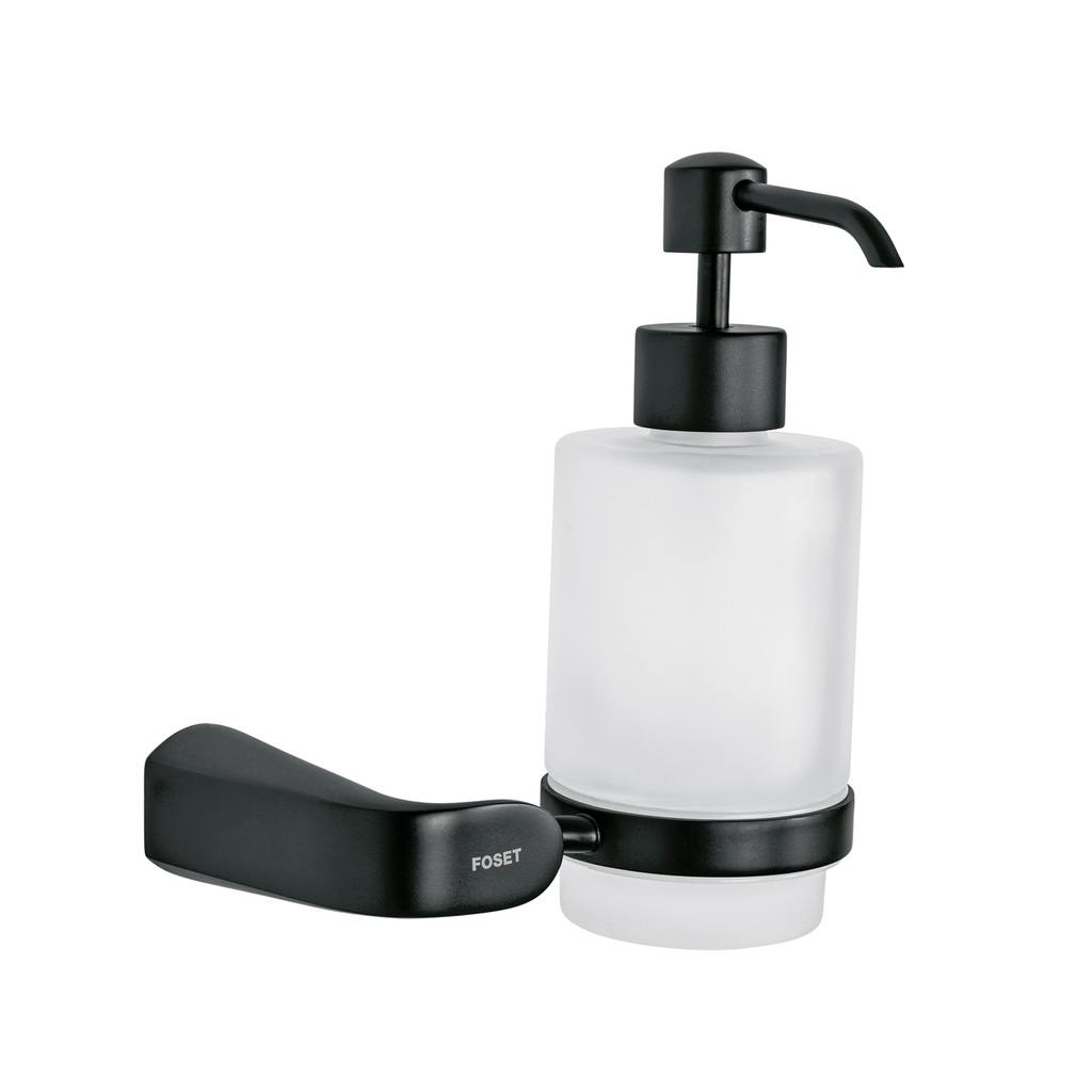 Dispensador de jabón a pared, negro, FOSET RIVIERA