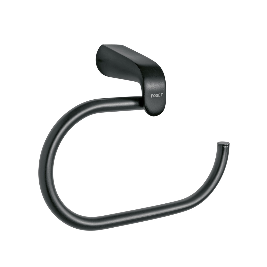 Toallero argolla, negro, FOSET RIVIERA