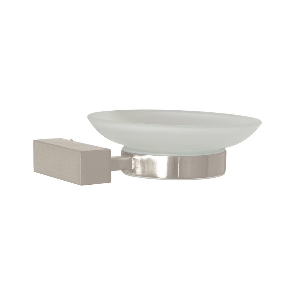 Jabonera con plato de vidrio, satín, FOSET KUBO - Pag 487