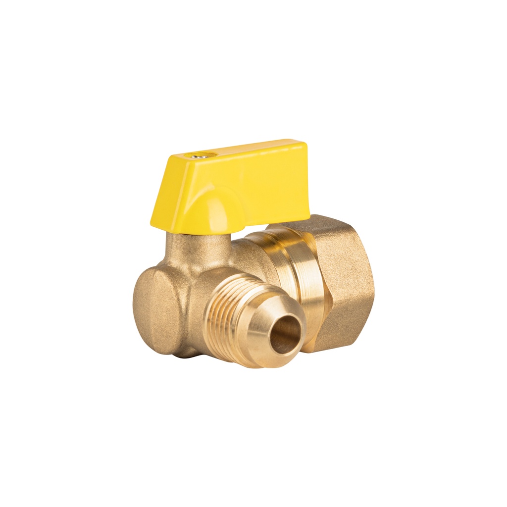 Válvula de control de latón, angular p/gas, 3/8x1/2', FOSET