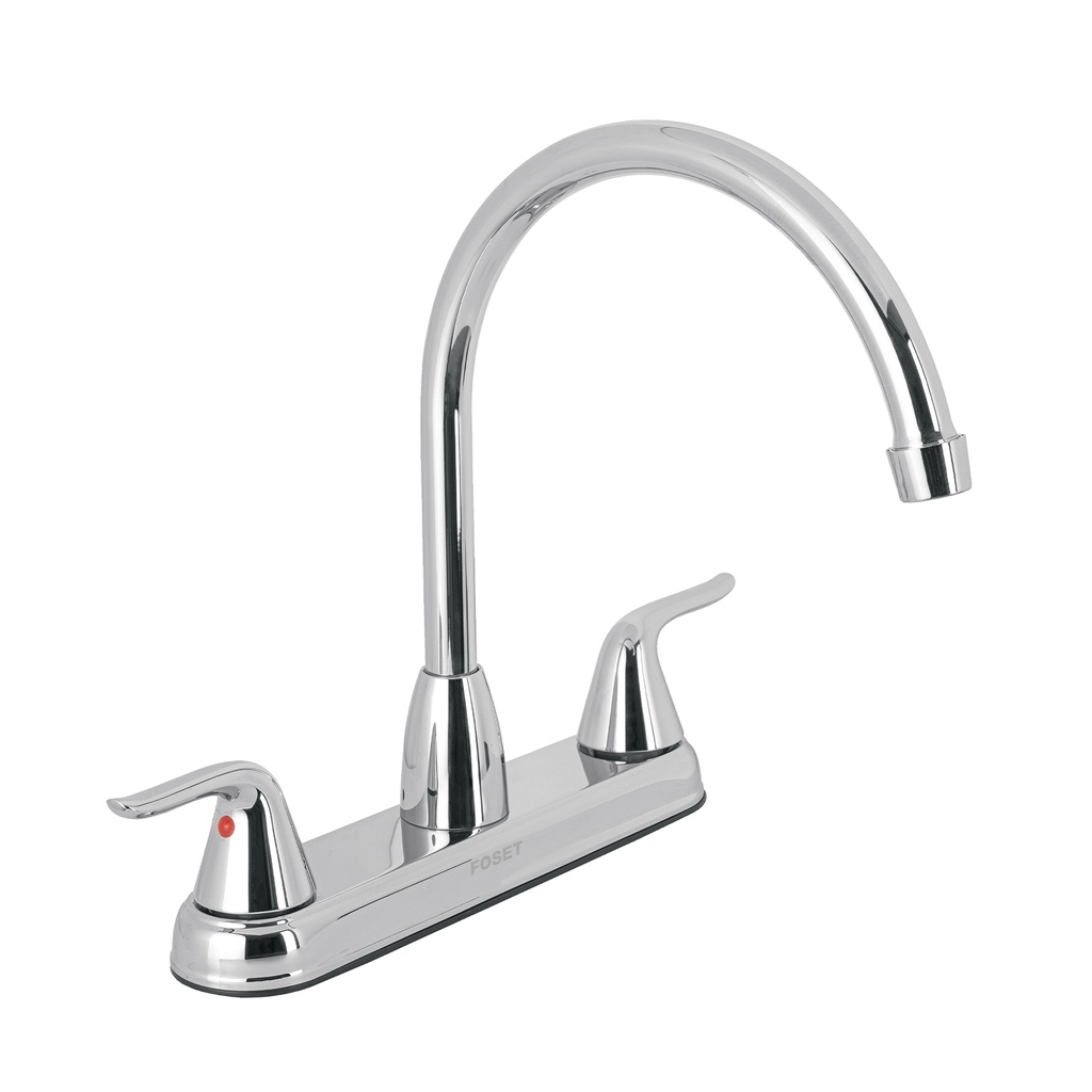 Mezcladora fregadero 8' cromo, c. largo, palanca, FOSET AERO