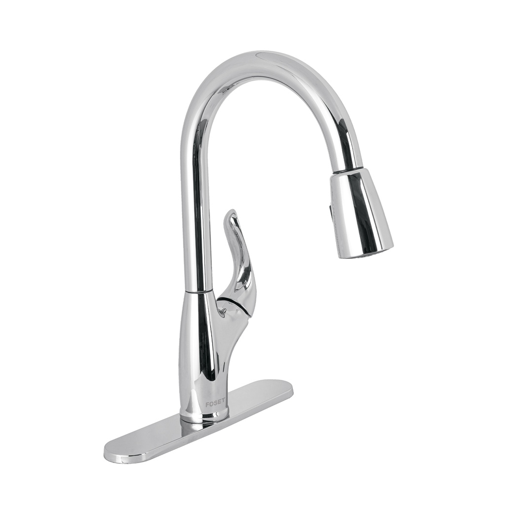 Monomando fregadero cromo, nariz retractil, FOSET AERO - Pag 484