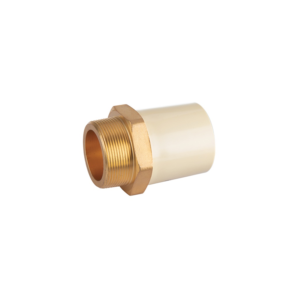 Adaptador CPVC, 2', macho inserto metálico-latón, FOSET