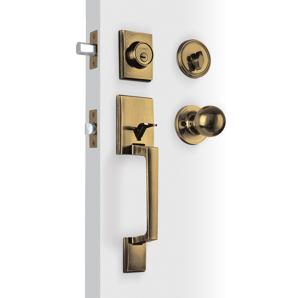 Jaladera y perilla, Porto llave-mariposa, LA, HERMEX