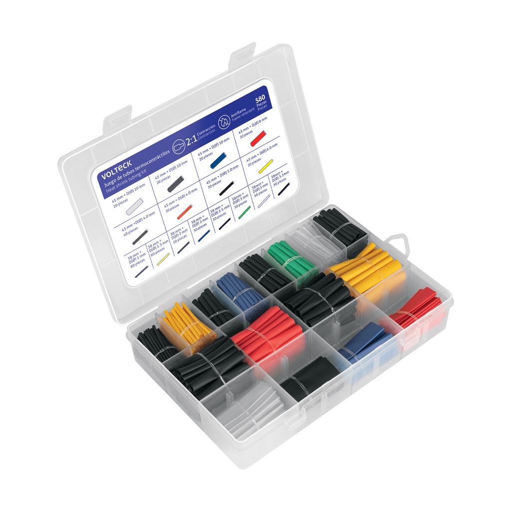 Juego de 580 piezas de Tubo Termocontráctil, VOLTECK - Pag 416
