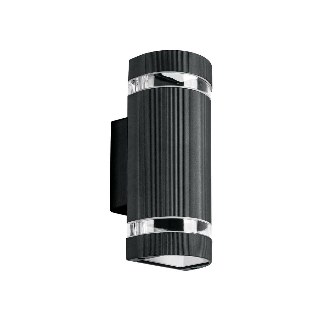 Arbotante exterior con 2 spots, lámparas no incluidas, negro - Pag 459