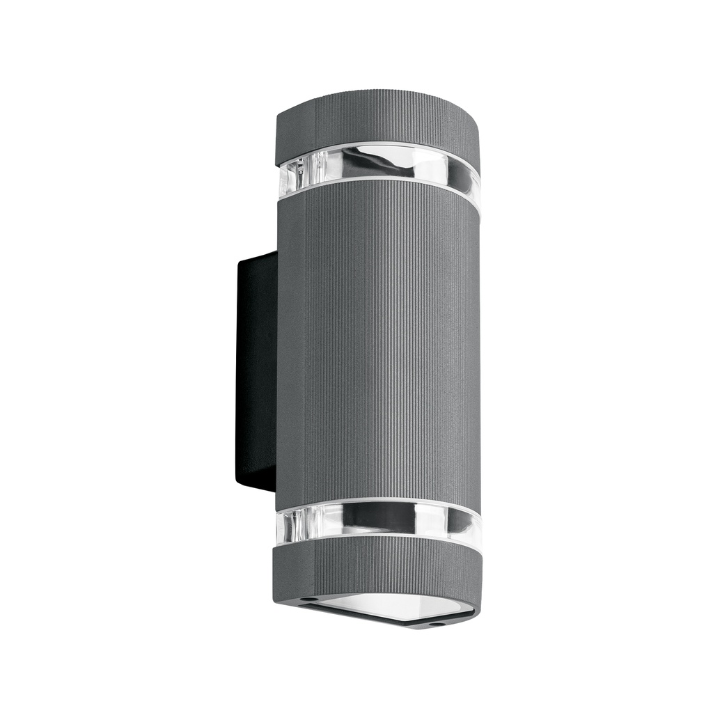 Arbotante exterior con 2 spots, lámparas no incluida, gris - Pag 459