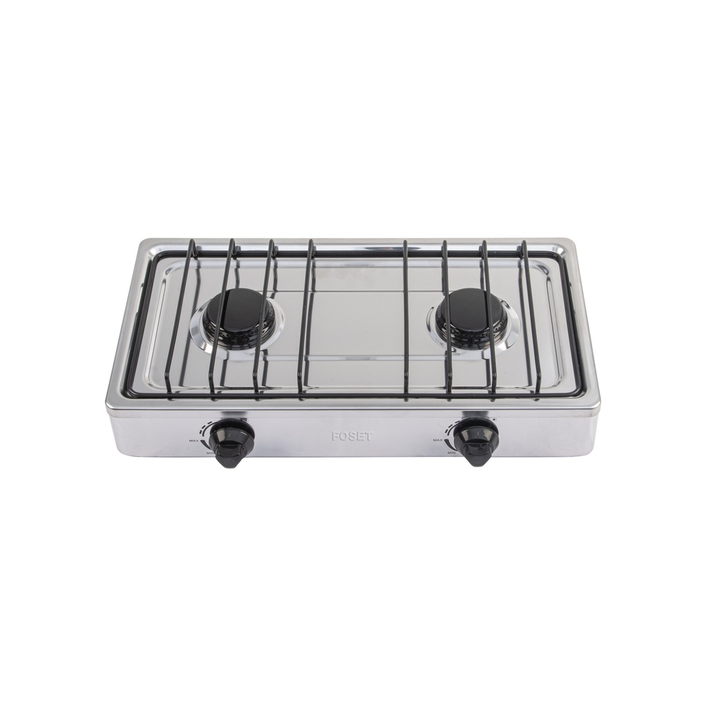Parrilla de gas de sobreponer,2 quemadores, inox, FOSET AERO - Pag 545