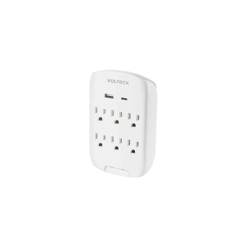Multicontacto de pared, 800 Joules, 6 contactos y 2 USB A+C - Pag 427