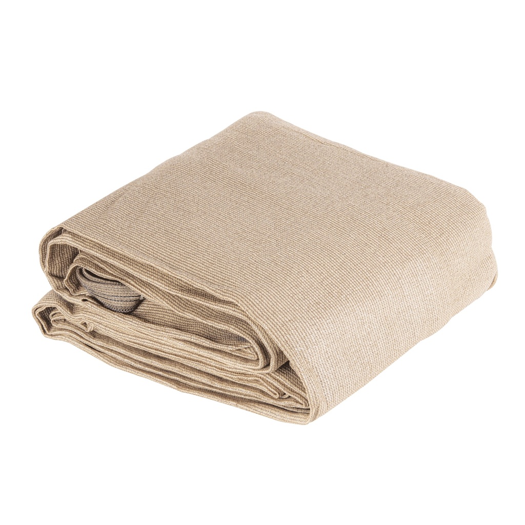 Toldo raschel beige de 6 m, 90% sombra, ancho 4 m, FIERO