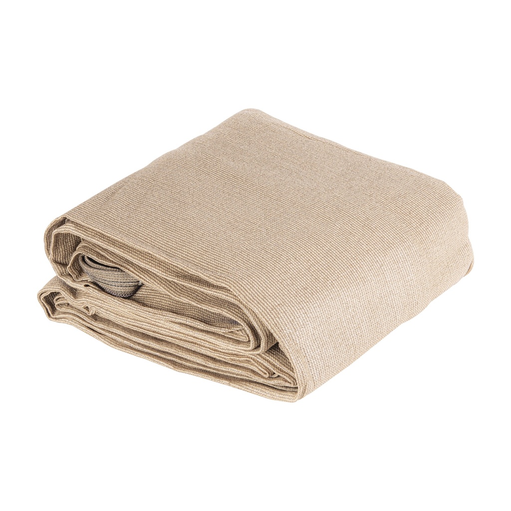 Toldo raschel beige de 6 m, 90% sombra, ancho 4 m, FIERO