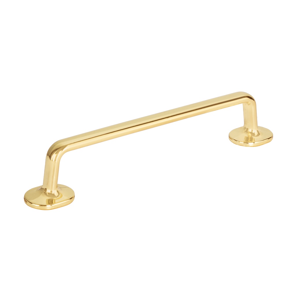 Jaladera de 96mm, línea Oviedo, latón brillante, HERMEX