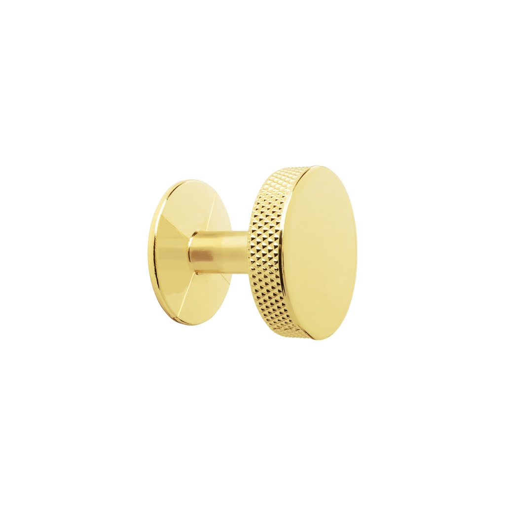 Perilla metálica estilo 'Oviedo', latón brillante, HERMEX - Pag 599