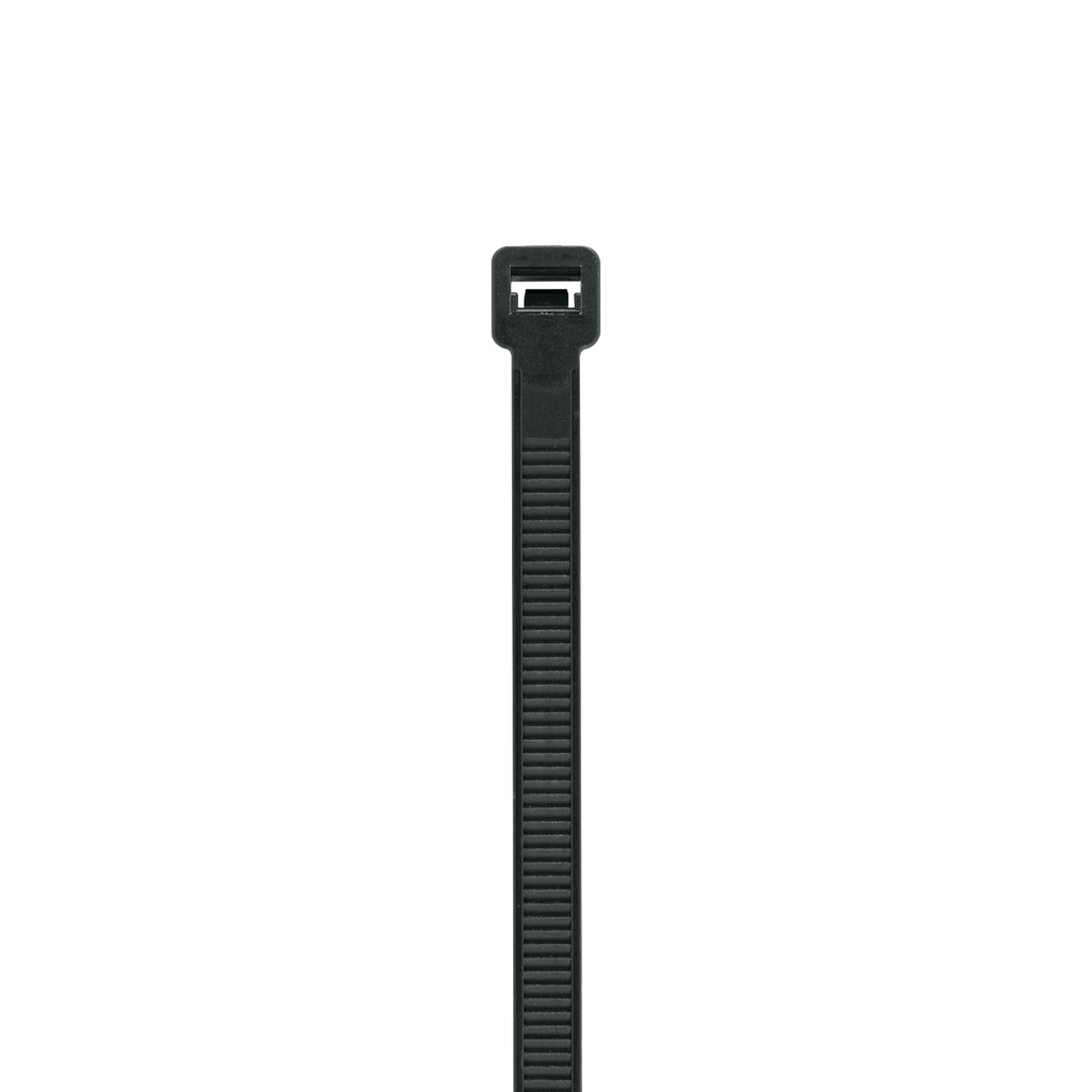 Bolsa con 10 cinchos plásticos 120 lb, 300 x 7.5 mm, negros