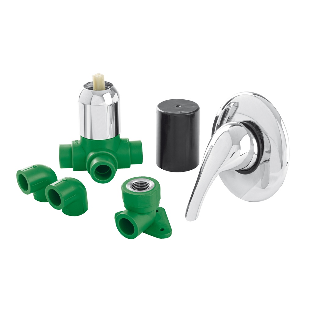 Kit de instalación monomando para regadera PPR, 1/2', FOSET - Pag 529