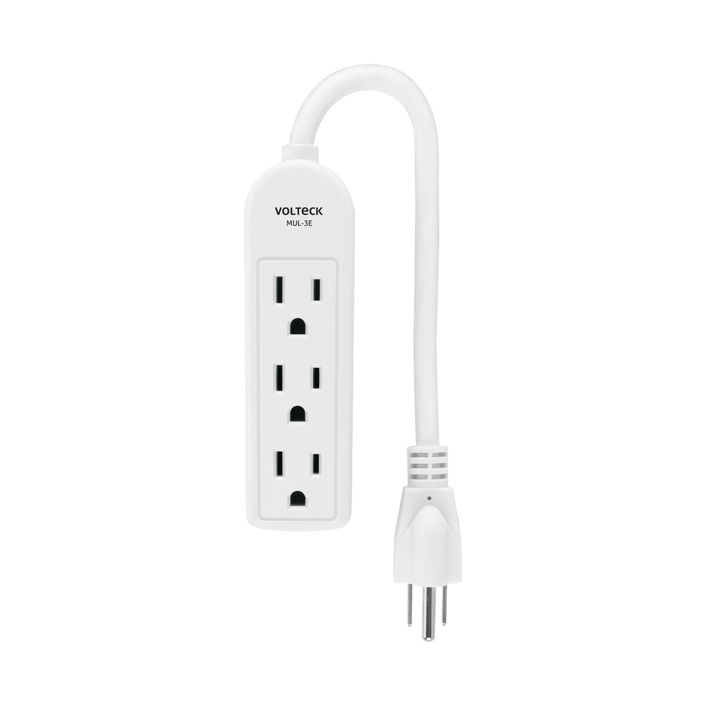 Multicontacto doméstico 3 entradas, VOLTECK