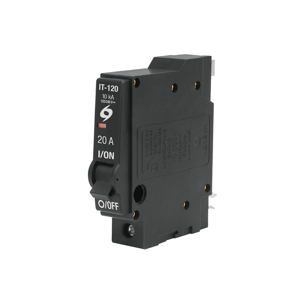 Interruptor de 1 polo 20A, enchufable, a granel, VOLTECK