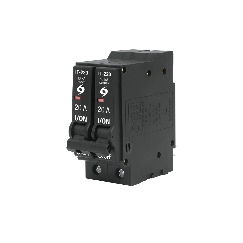 Interruptor de 2 polos 20A, enchufable, a granel, VOLTECK - Pag 419,615