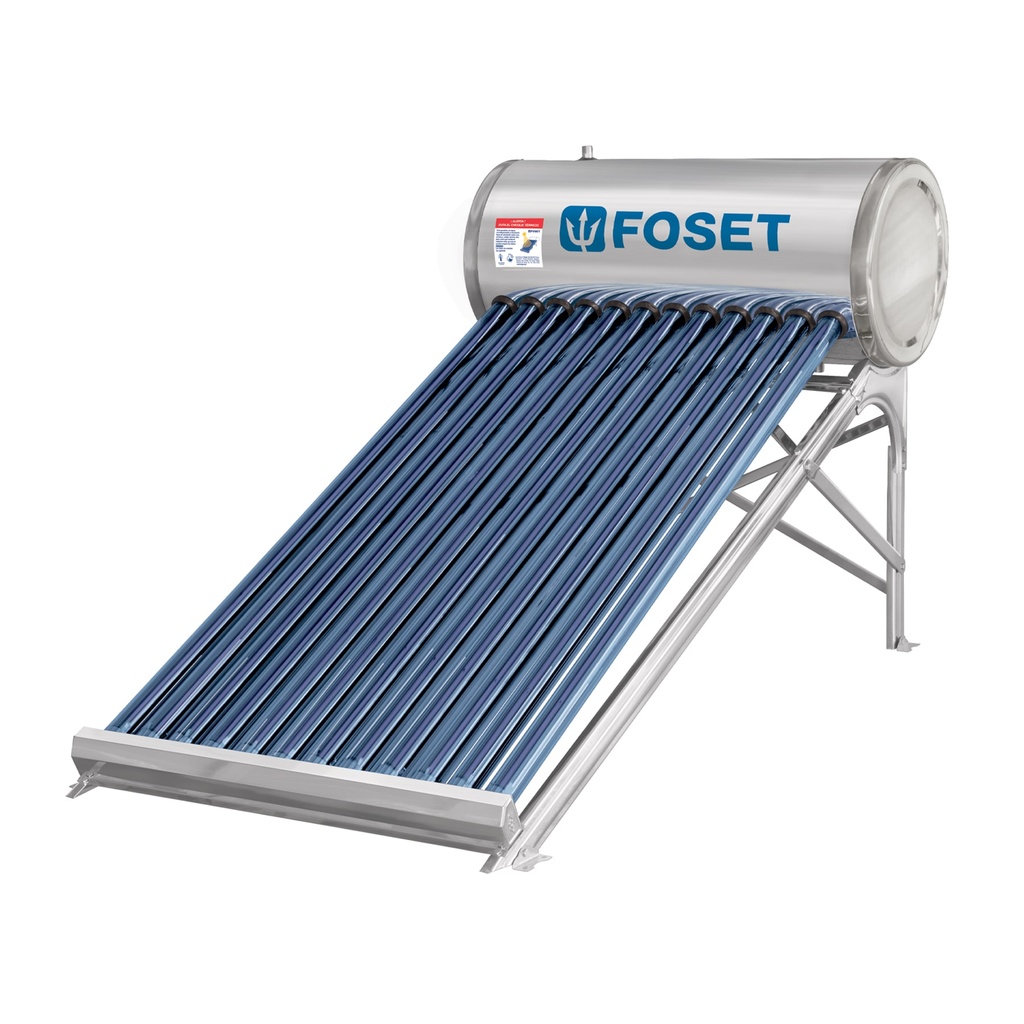 Calentador solar de agua, 12 tubos, 150L, 4 personas, Foset - Pag 508