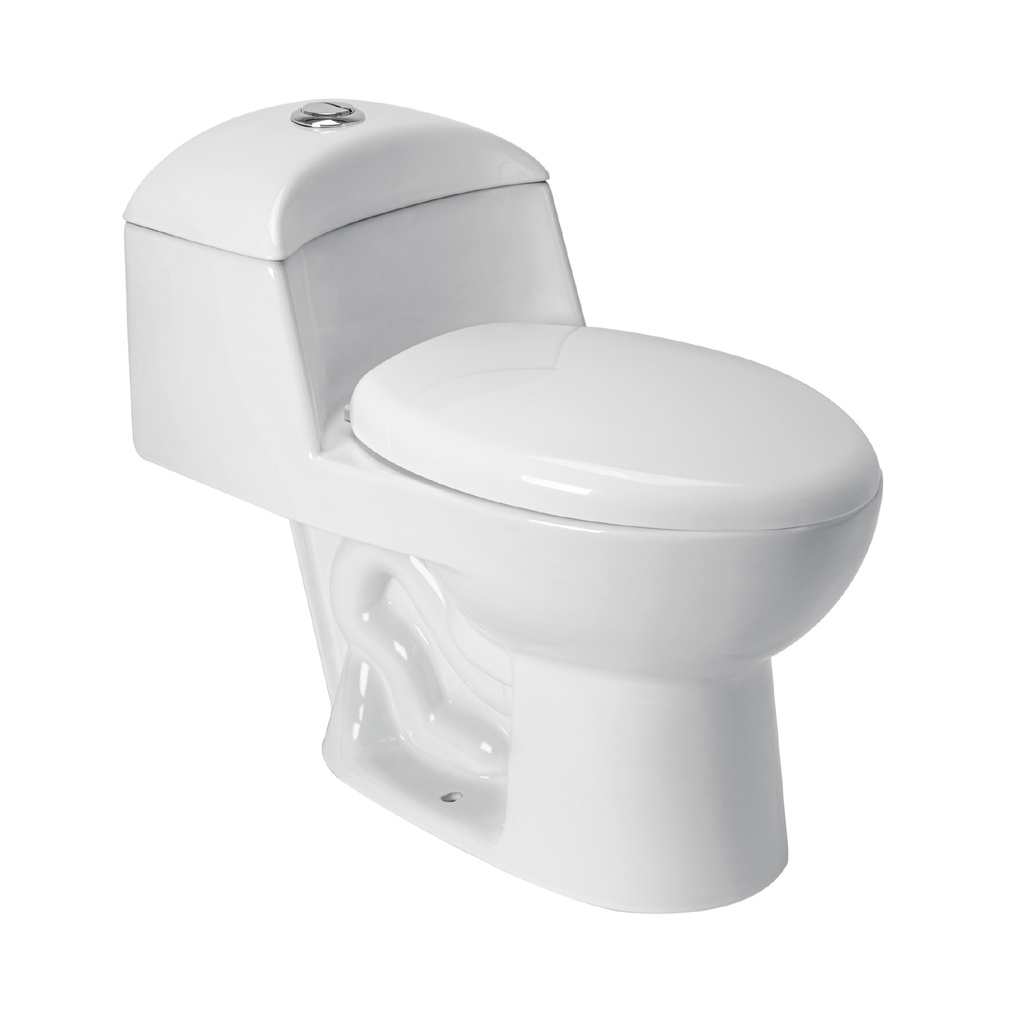 Sanitario one piece alargado de porcelana, blanco, FOSET