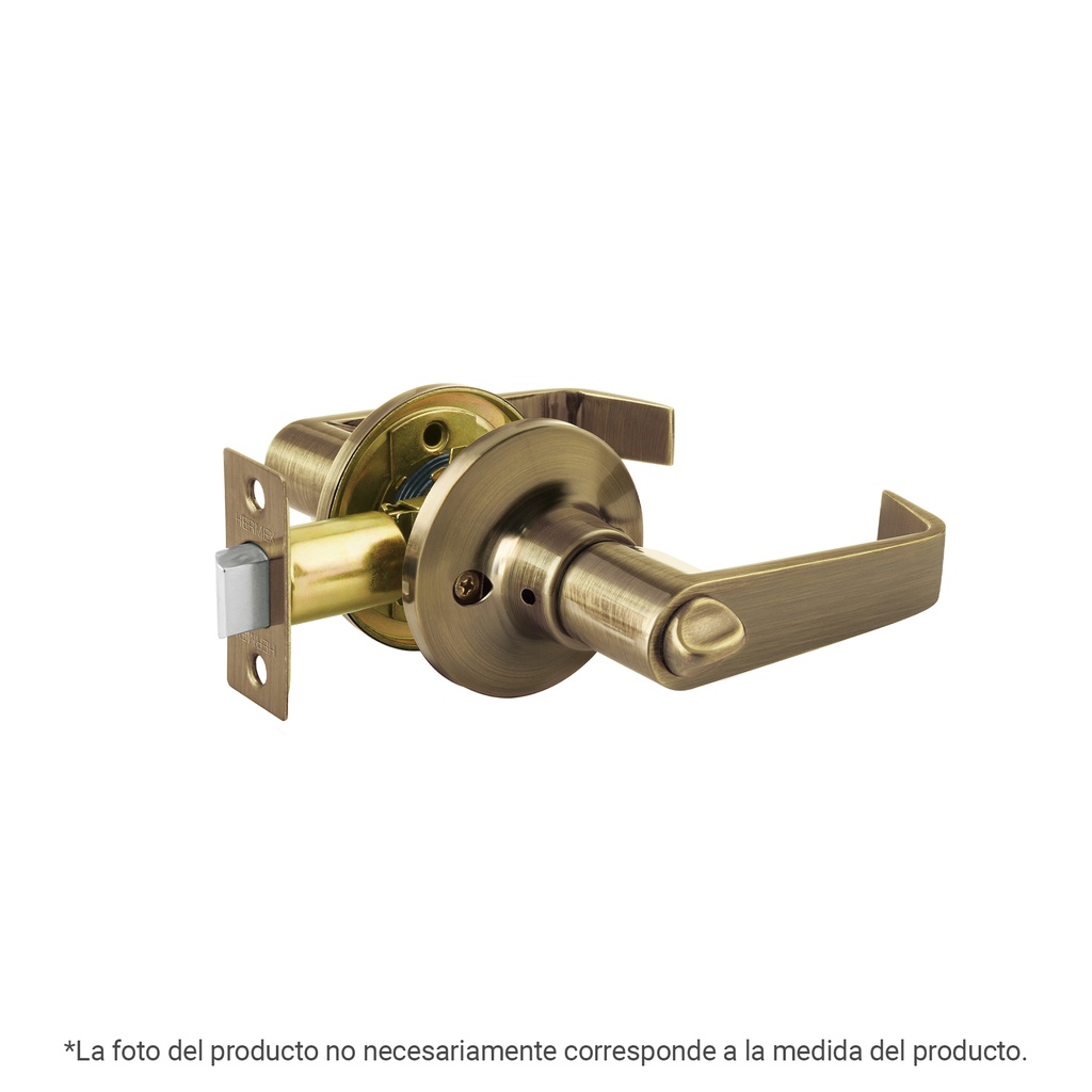 Cerradura manija 'Siena' p/recámara, antiguo, cilindro latón