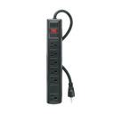Multicontacto uso rudo 6 entradas sup. de picos 270 J, negro
