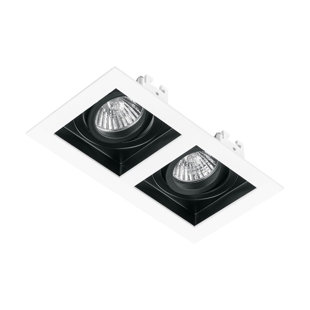 Luminario empotrable con 2 spots dirigibles, blanco, VOLTECK - Pag 453