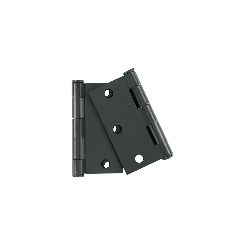 Bolsa c/2 bisagras cuadradas de 3' acero negro, plana