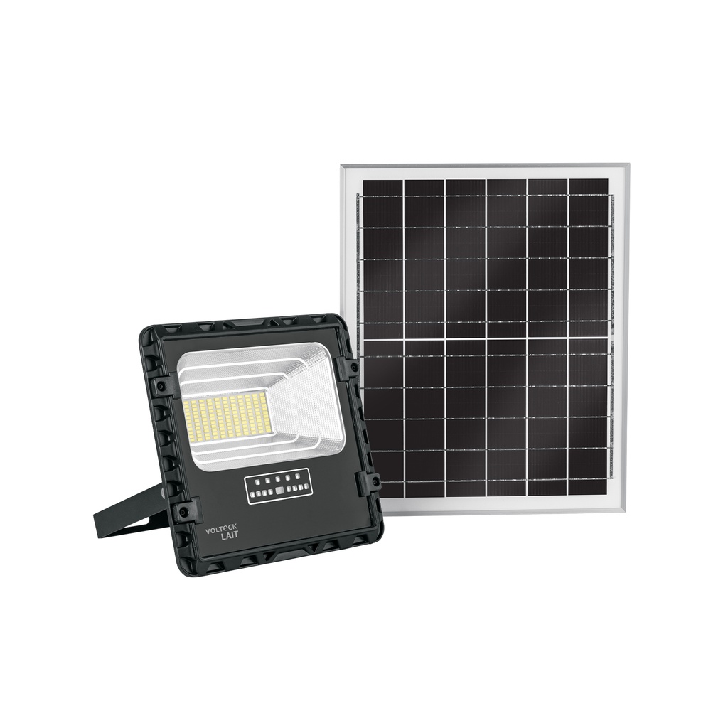 Reflector Led 60 W con panel solar, luz de día, Volteck