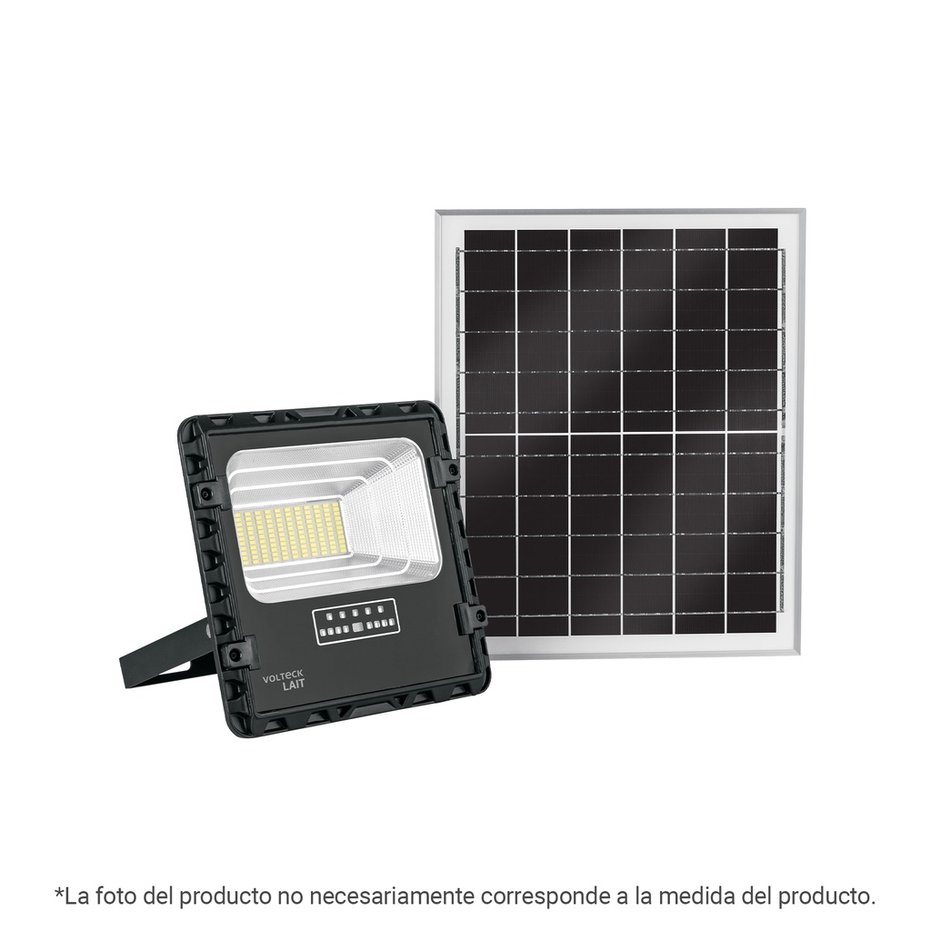 Reflector Led 200 W con panel solar, luz de día, Volteck