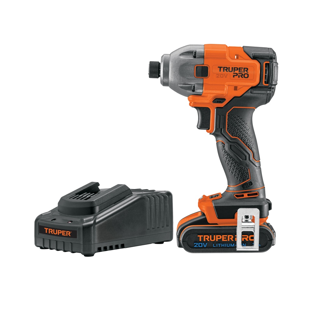 Destornillador de impacto 1/4', 20V, 1 batería 2Ah, PRO