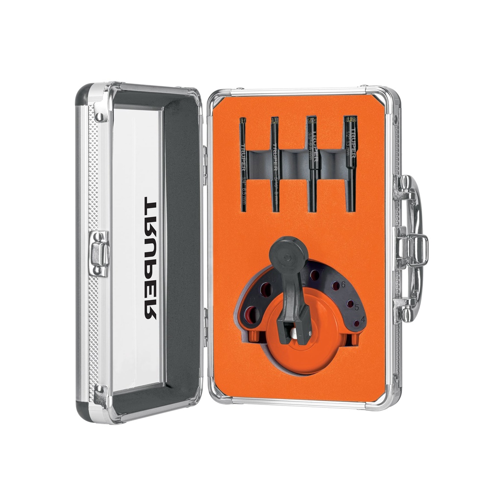 Juego de 4 brocas diamantadas con guía, TRUPER - Pag 63