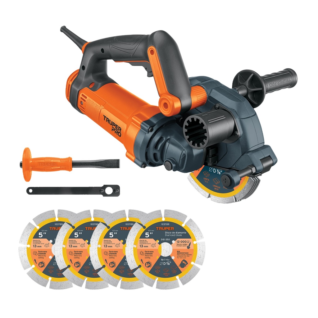 Sierra ranuradora de concreto, 5', 1400 W, prof, Truper