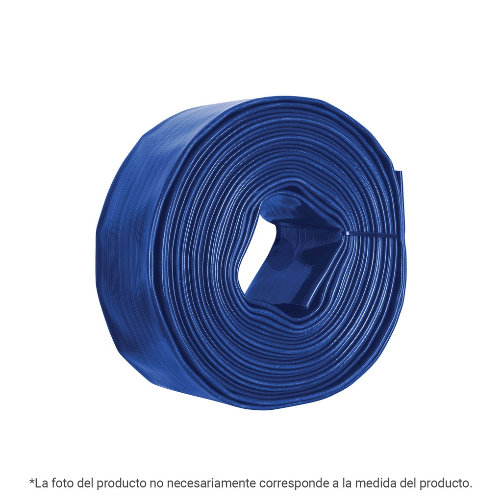 Rollo de manguera plana de 1.5' x50m de descarga p/motobomba