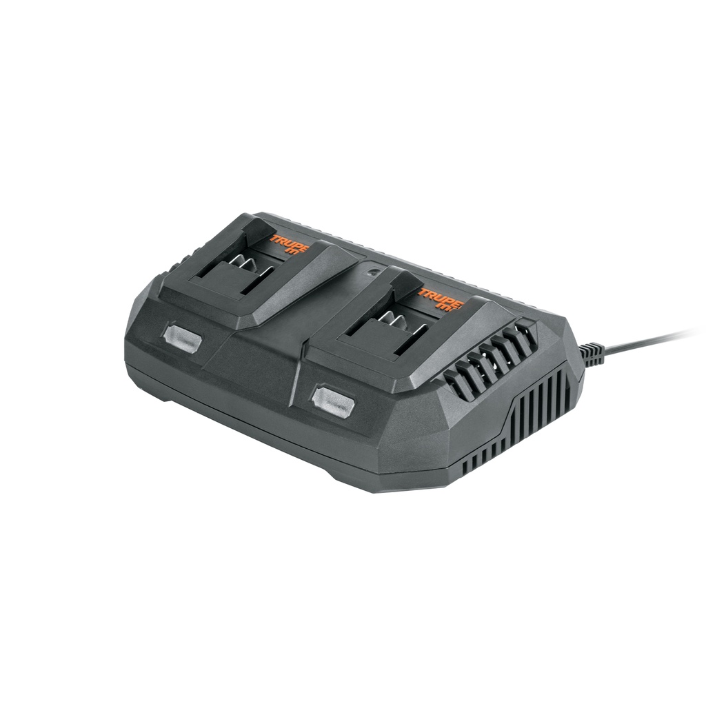 Cargador dual de baterías 20V, enchufe tipo C, TRUPER MAX - Pag 264