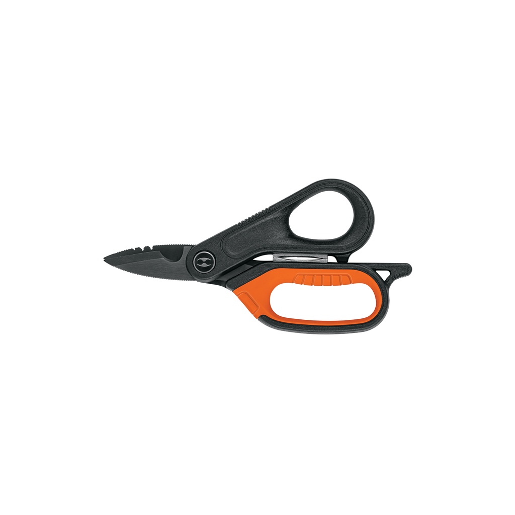 Tijera para electricista, 6', acero inox, oxido negro, EXPER