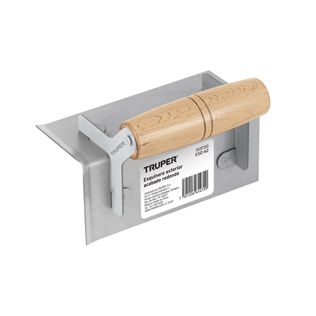 Esquinero exterior, para acabado redondeado, Truper - Pag 211