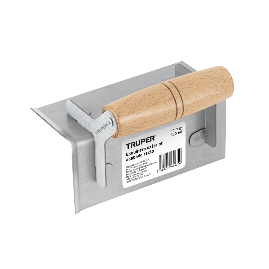 Esquinero exterior, para acabado recto, Truper - Pag 211