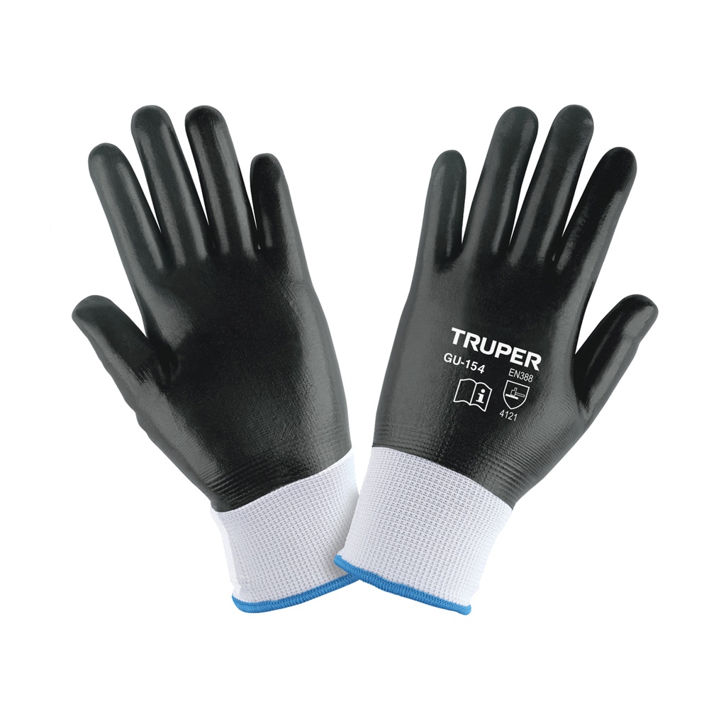 Guantes de poliéster con recubrimiento de nitrilo, XG Truper