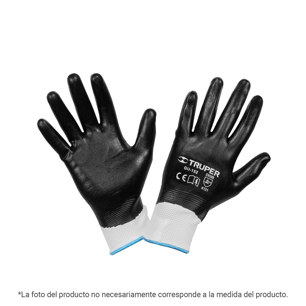 Guantes de poliéster con recubrimiento de nitrilo, XG Truper