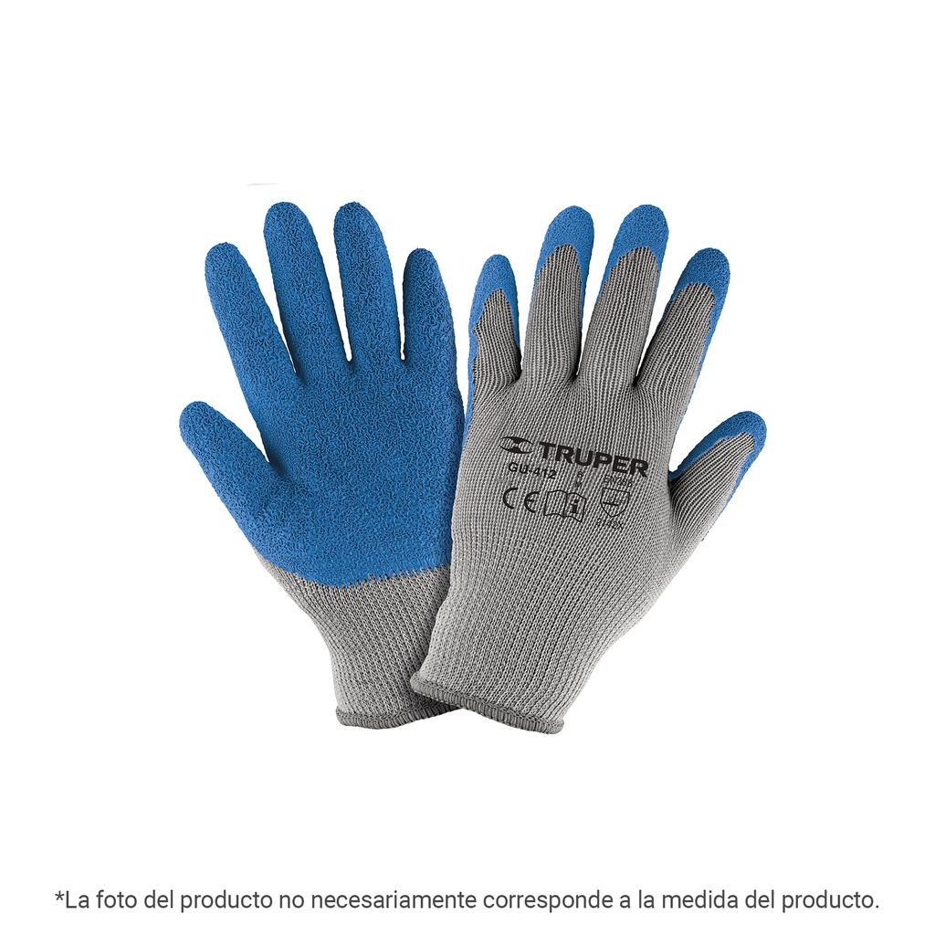 Guantes de poliéster recubiertos de latex, XG, Truper