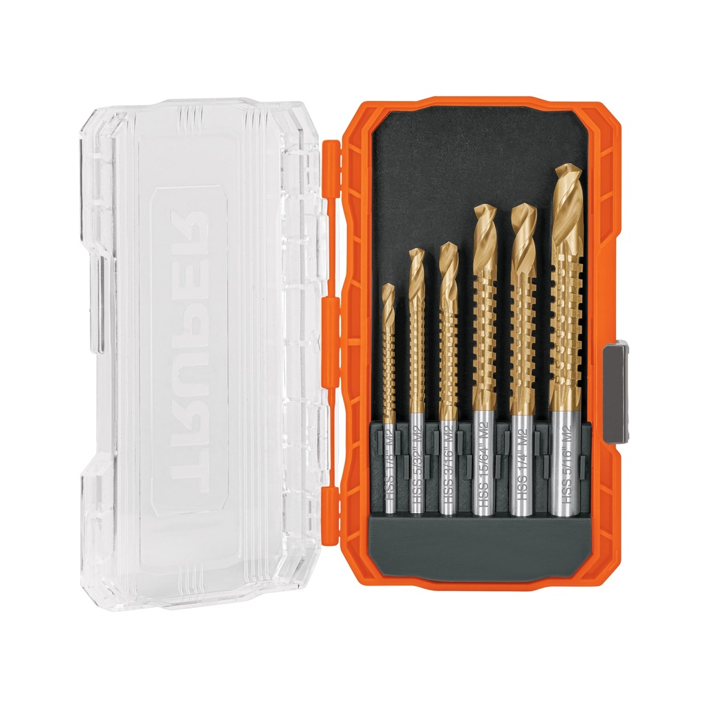 Juego de 6 brocas multimaterial helicoidal con sierra, TRUPE
