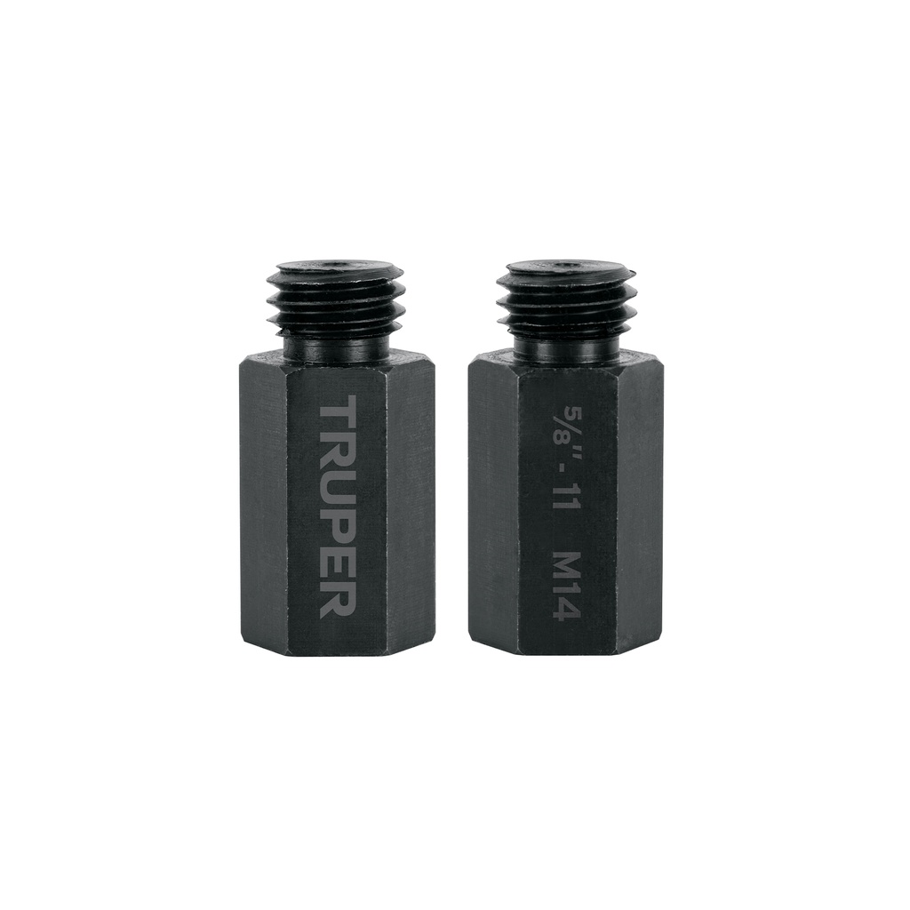Adaptadores para pulidoras M14 a 5/8', 2 piezas, TRUPER - Pag 257